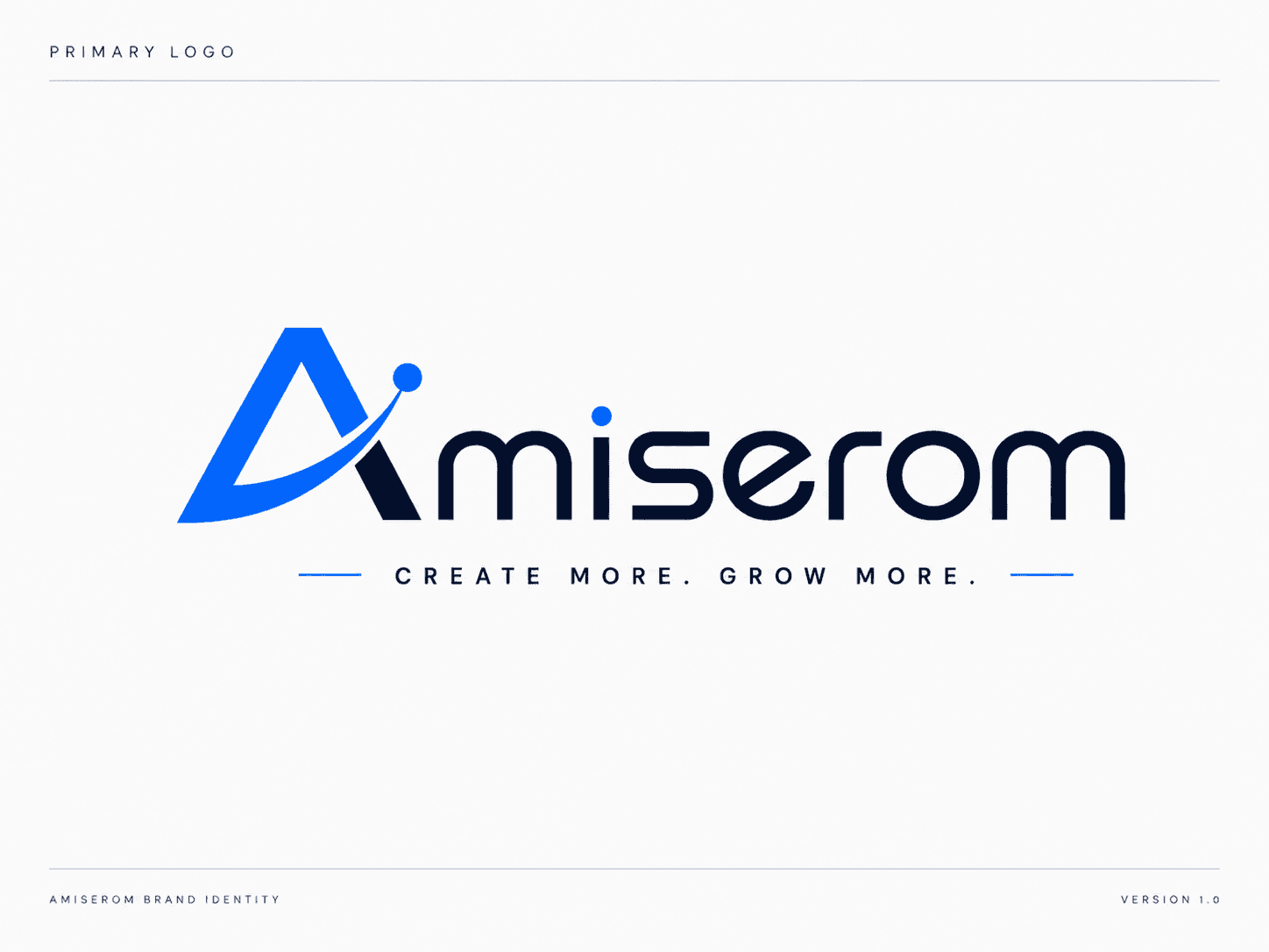 Amiserom primary logo with tagline