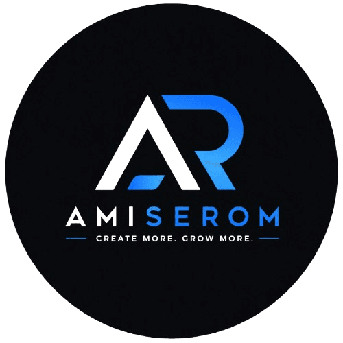 Amiserom circular social media icon